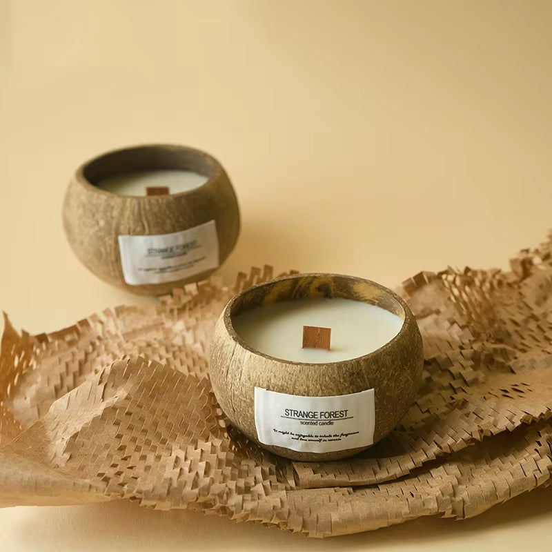 Coconut Shell Aromatherapy Candle Essential Oil Fragrance Premium Plant Wax Fragrance Home Companion - Manifestation Mindset