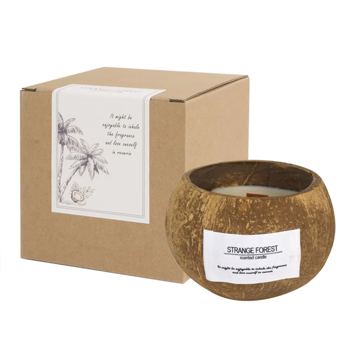 Coconut Shell Aromatherapy Candle Essential Oil Fragrance Premium Plant Wax Fragrance Home Companion - Manifestation Mindset