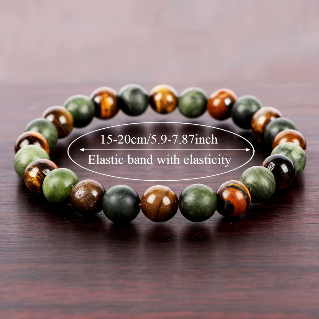 Natural Stone Symbolic Beaded Bracelet Women Men Anxiety Relief Protection Money Spiritual Inner Self-Love Jewellery - Manifestation Mindset