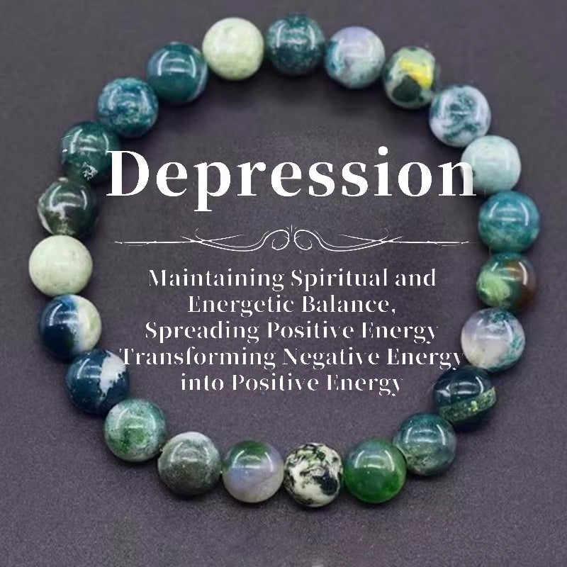 Natural Stone Symbolic Beaded Bracelet Women Men Anxiety Relief Protection Money Spiritual Inner Self-Love Jewellery - Manifestation Mindset