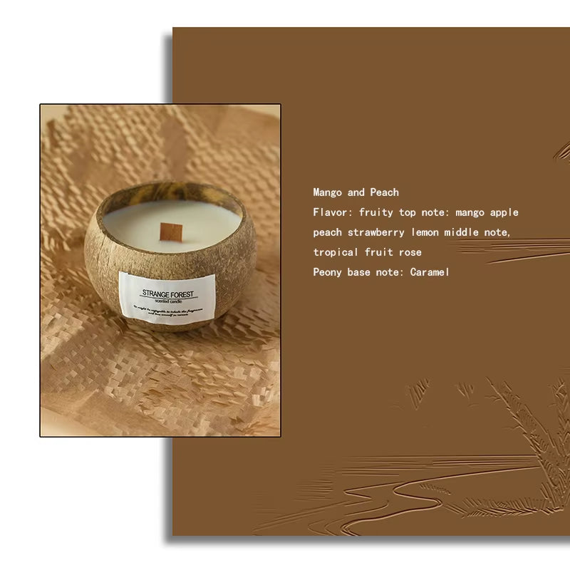 Coconut Shell Aromatherapy Candle Essential Oil Fragrance Premium Plant Wax Fragrance Home Companion - Manifestation Mindset
