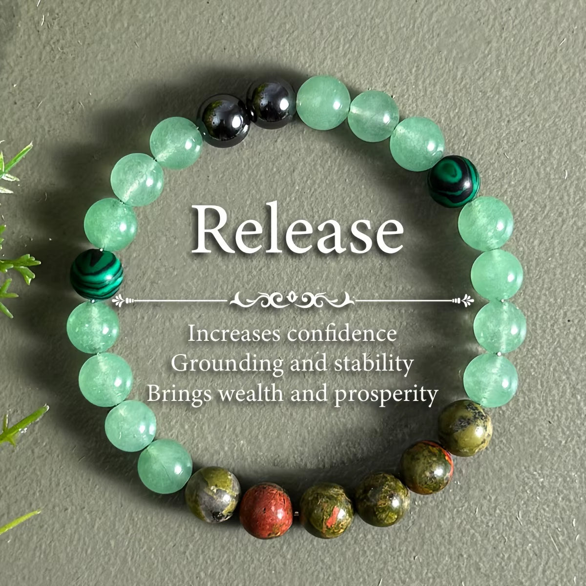 Natural Stone Symbolic Beaded Bracelet Women Men Anxiety Relief Protection Money Spiritual Inner Self-Love Jewellery - Manifestation Mindset