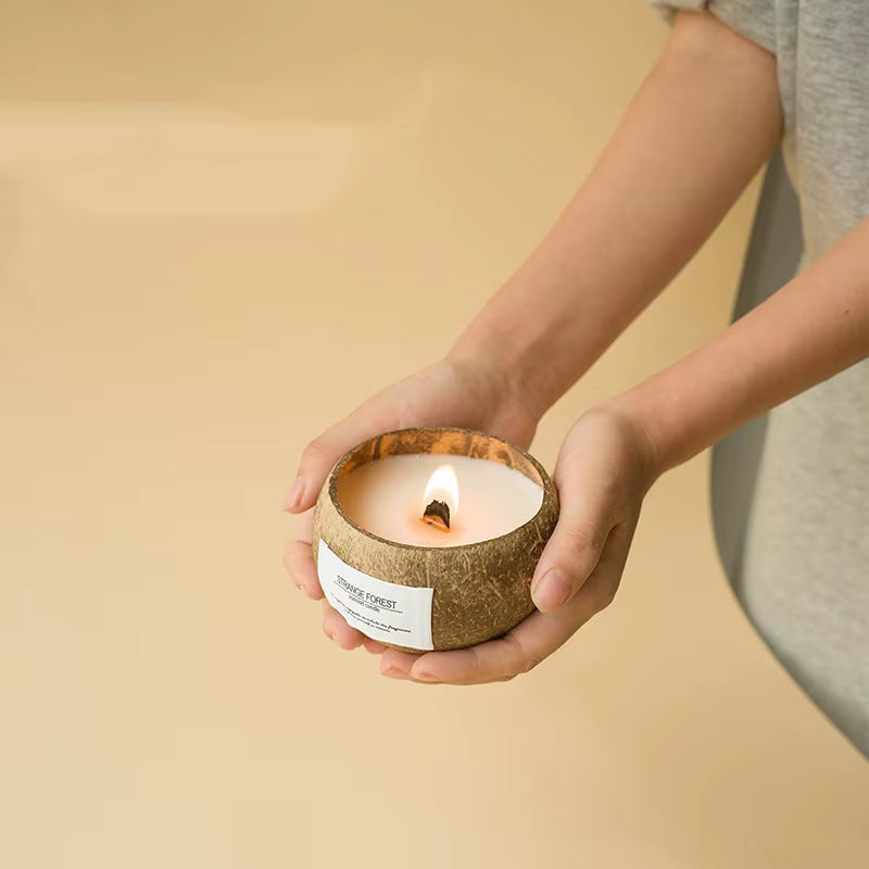 Coconut Shell Aromatherapy Candle Essential Oil Fragrance Premium Plant Wax Fragrance Home Companion - Manifestation Mindset