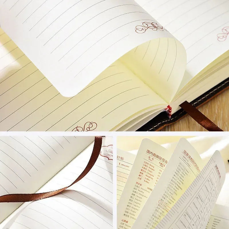 Manifest your dreams with A5 200 Pages Retro Password Book with Lock Diary Thickened Creative Hand Ledger - Manifestation Mindset