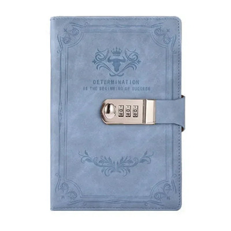 Manifest your dreams with A5 200 Pages Retro Password Book with Lock Diary Thickened Creative Hand Ledger - Manifestation Mindset