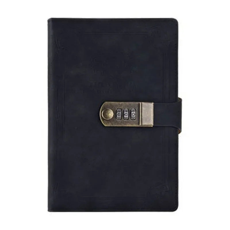Manifest your dreams with A5 200 Pages Retro Password Book with Lock Diary Thickened Creative Hand Ledger - Manifestation Mindset