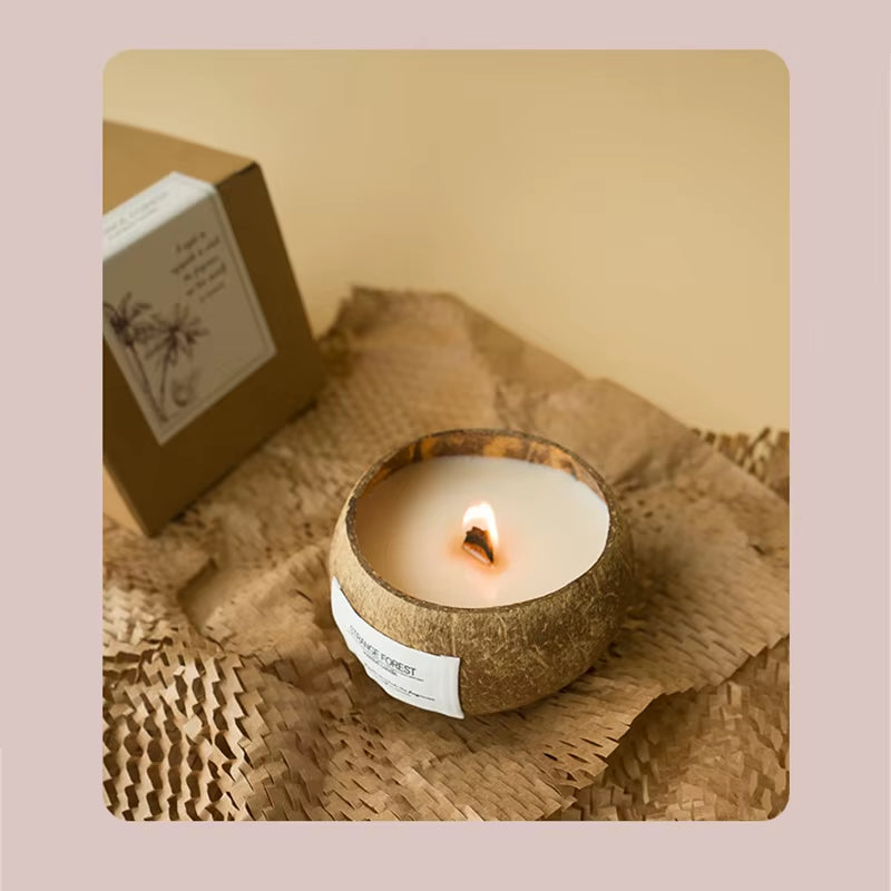 Coconut Shell Aromatherapy Candle Essential Oil Fragrance Premium Plant Wax Fragrance Home Companion - Manifestation Mindset