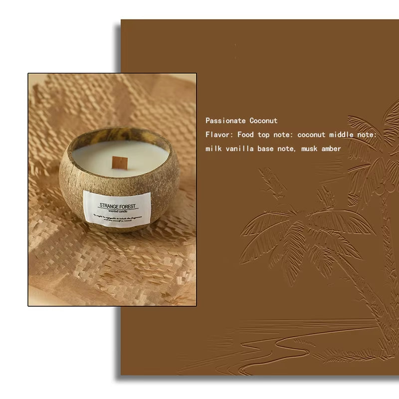 Coconut Shell Aromatherapy Candle Essential Oil Fragrance Premium Plant Wax Fragrance Home Companion - Manifestation Mindset