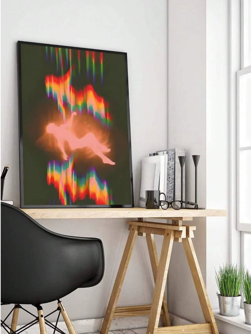 Modern Leopard Coffee Dopamine Canvas Art Poster - Manifestation Mindset