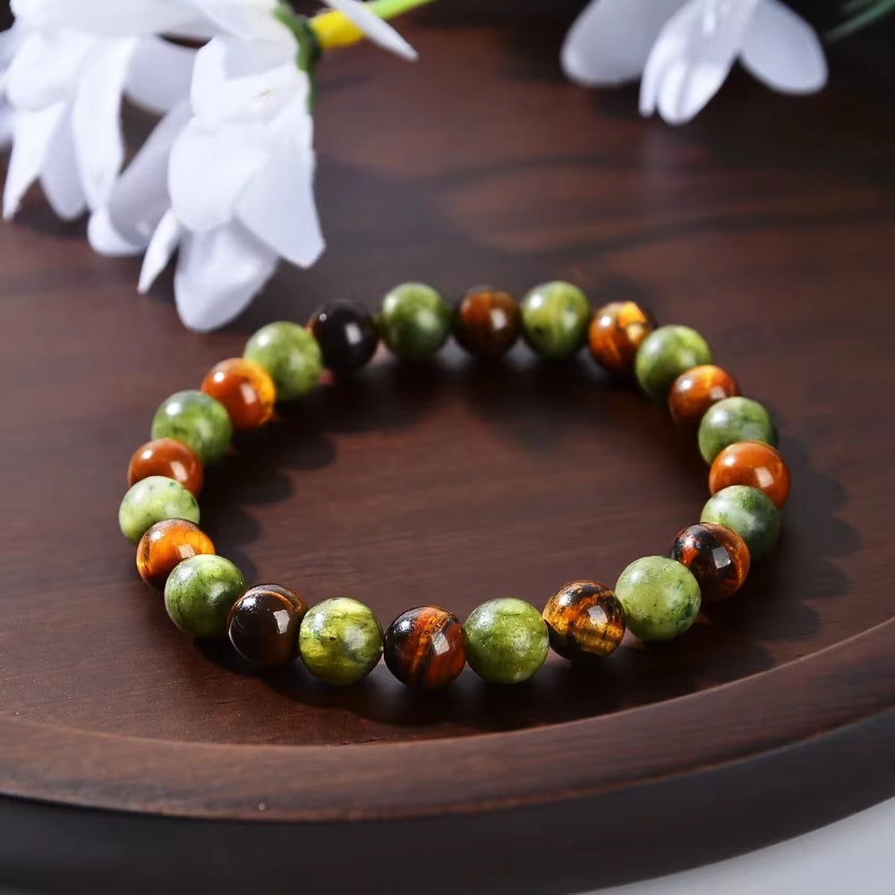 Natural Stone Symbolic Beaded Bracelet Women Men Anxiety Relief Protection Money Spiritual Inner Self-Love Jewellery - Manifestation Mindset