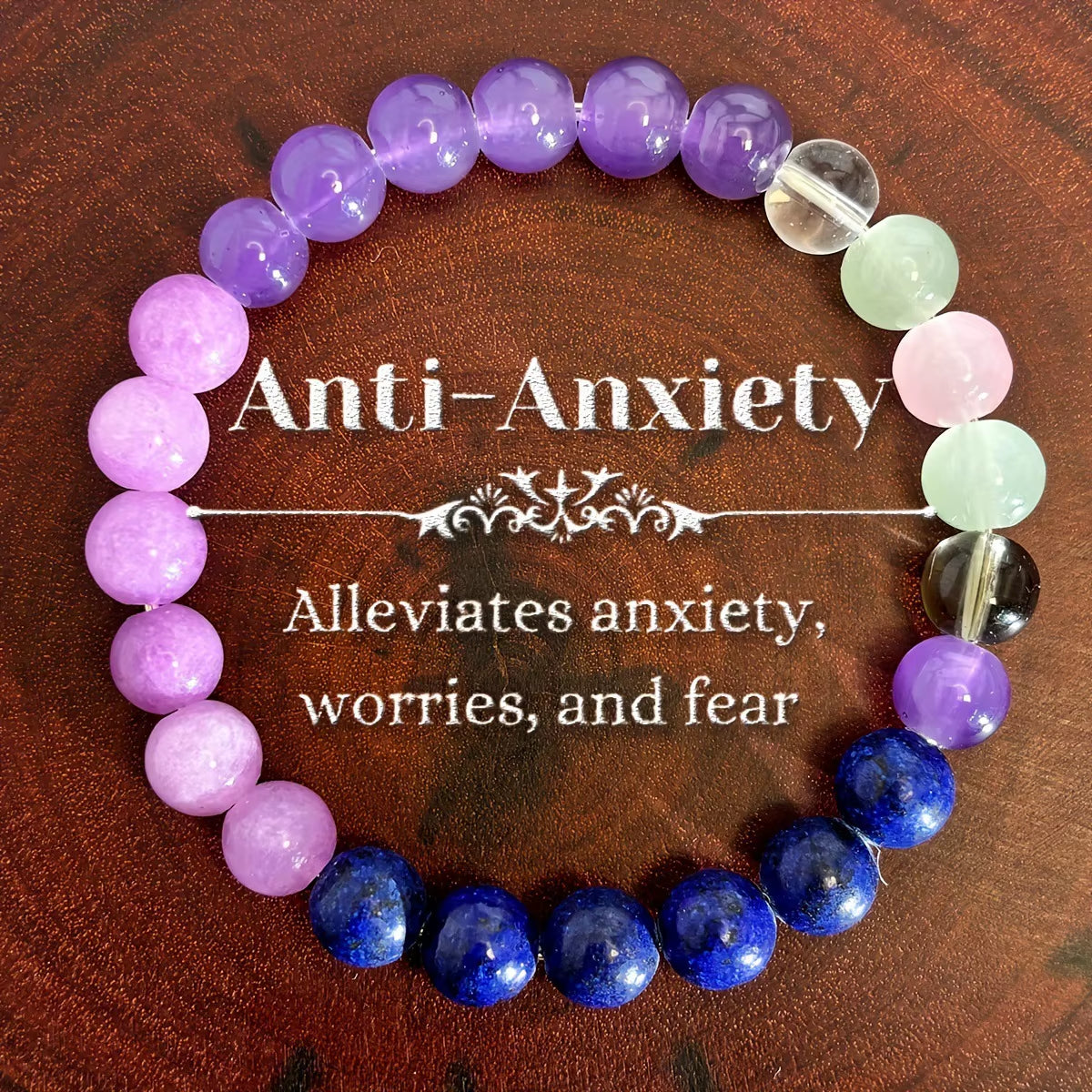 Natural Stone Symbolic Beaded Bracelet Women Men Anxiety Relief Protection Money Spiritual Inner Self-Love Jewellery - Manifestation Mindset